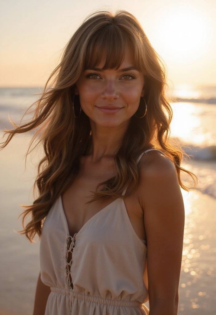 21 Gorgeous Layered Haircuts with Bangs That Will Transform Your Look Instantly! - 6. Long Layered Waves with Feathered Bangs