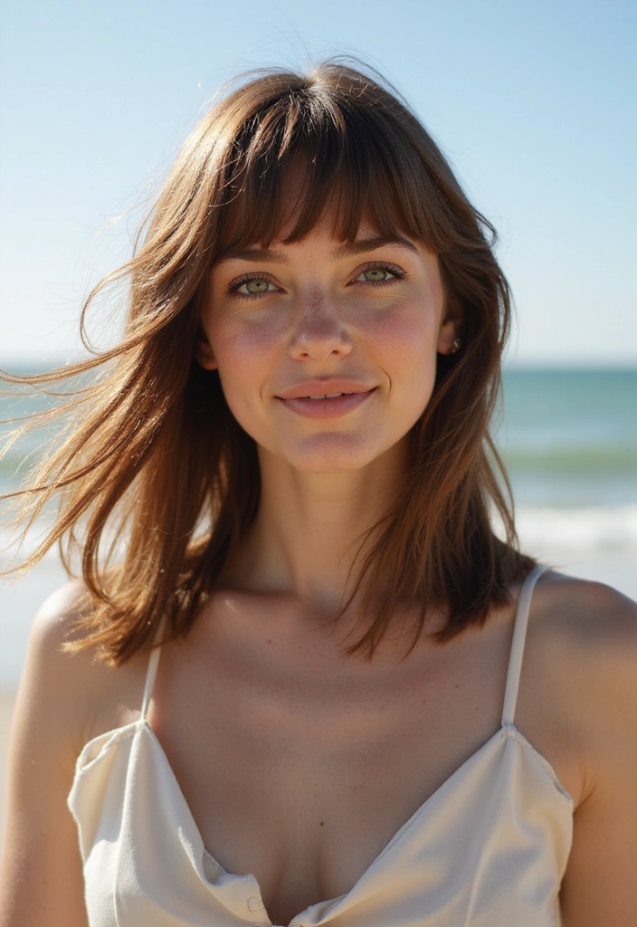 21 Gorgeous Layered Haircuts with Bangs That Will Transform Your Look Instantly! - 19. Layered Hair with Thick Wispy Bangs