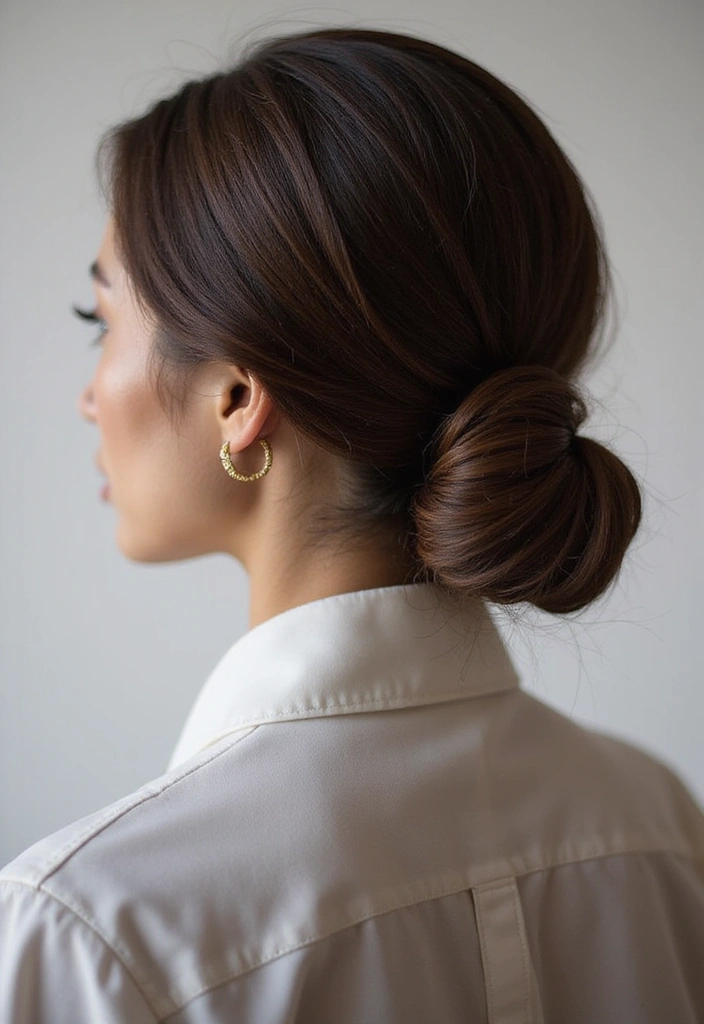 21 Effortless Work Hairstyles to Slay Your 9-to-5 Look (You’ll Love #13!) - 1. Classic Low Bun
