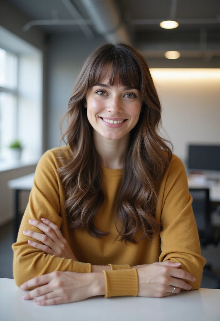 21 Effortless Work Hairstyles to Slay Your 9-to-5 Look (You’ll Love #13!) - 15. Side Swept Bangs