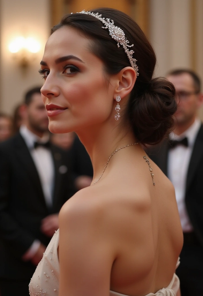 21 Headband Hairstyles You Can Rock in Under 5 Minutes (You Won't Believe #8!) - 19. Elegant Updo with a Crystal Headband
