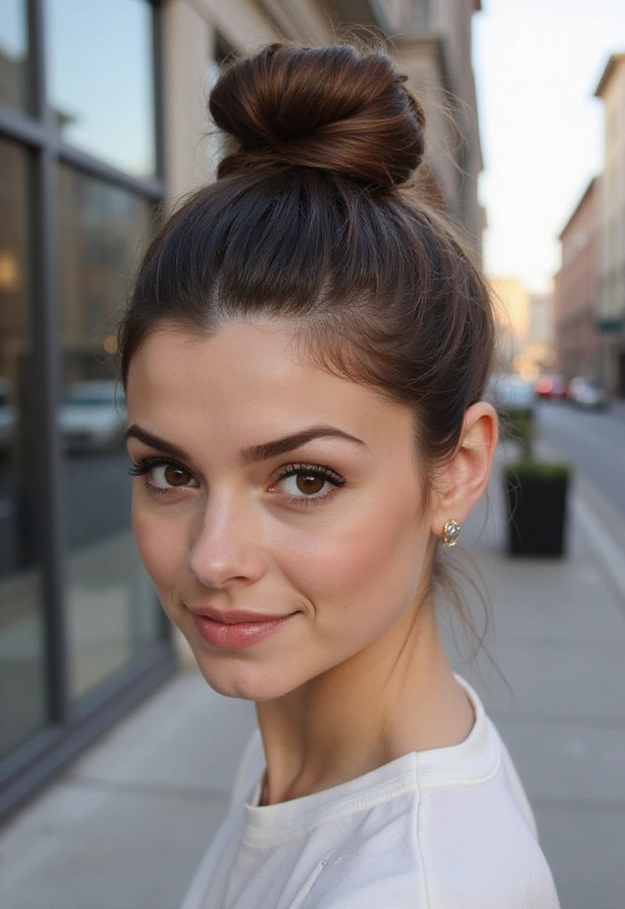21 Bun Hairstyles That Will Transform Your Look in Seconds (You Won't Believe #10!) - 5. The Top Knot