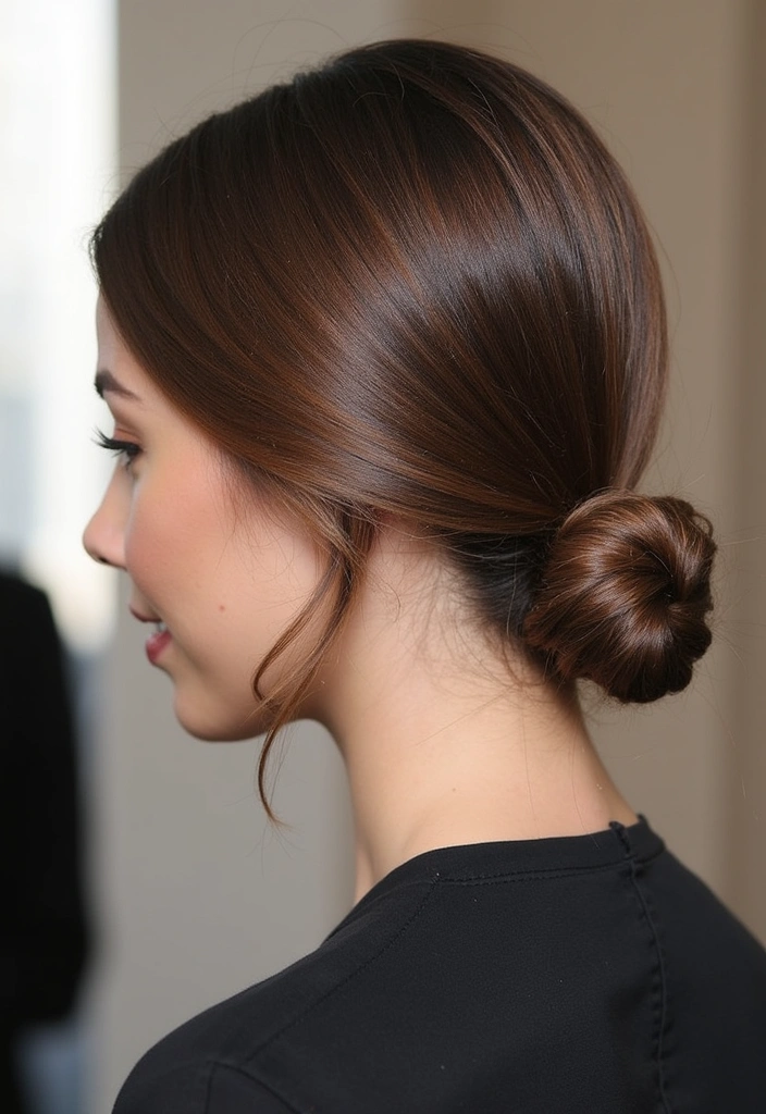 21 Bun Hairstyles That Will Transform Your Look in Seconds (You Won't Believe #10!) - 10. The Sleek Low Bun