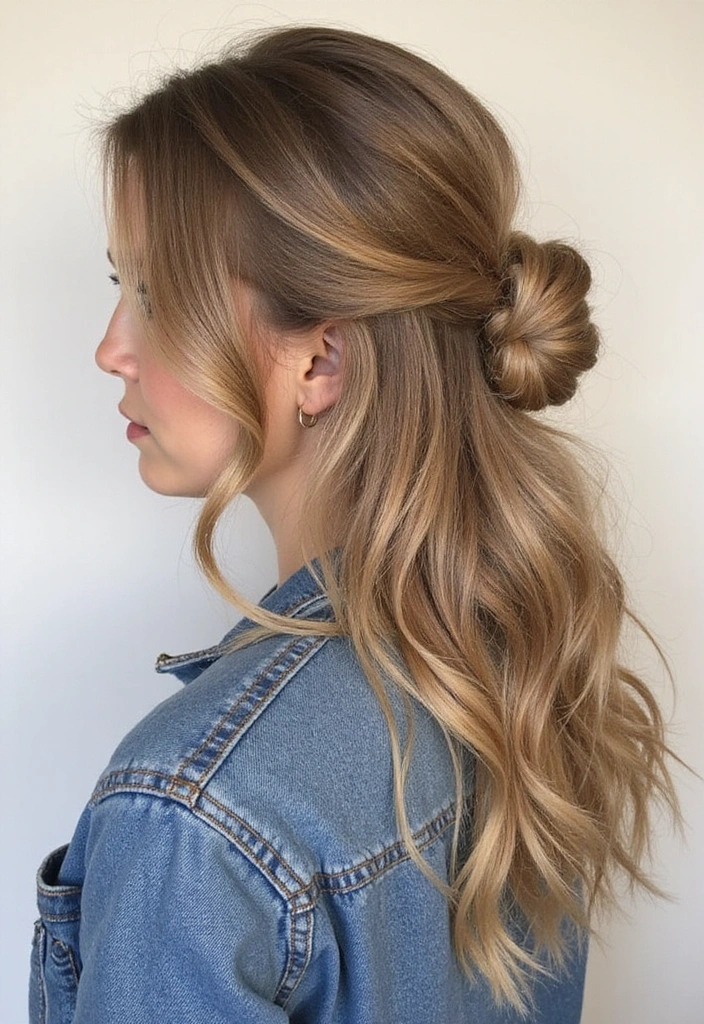 21 Bun Hairstyles That Will Transform Your Look in Seconds (You Won't Believe #10!) - 13. The Half-Up Bun