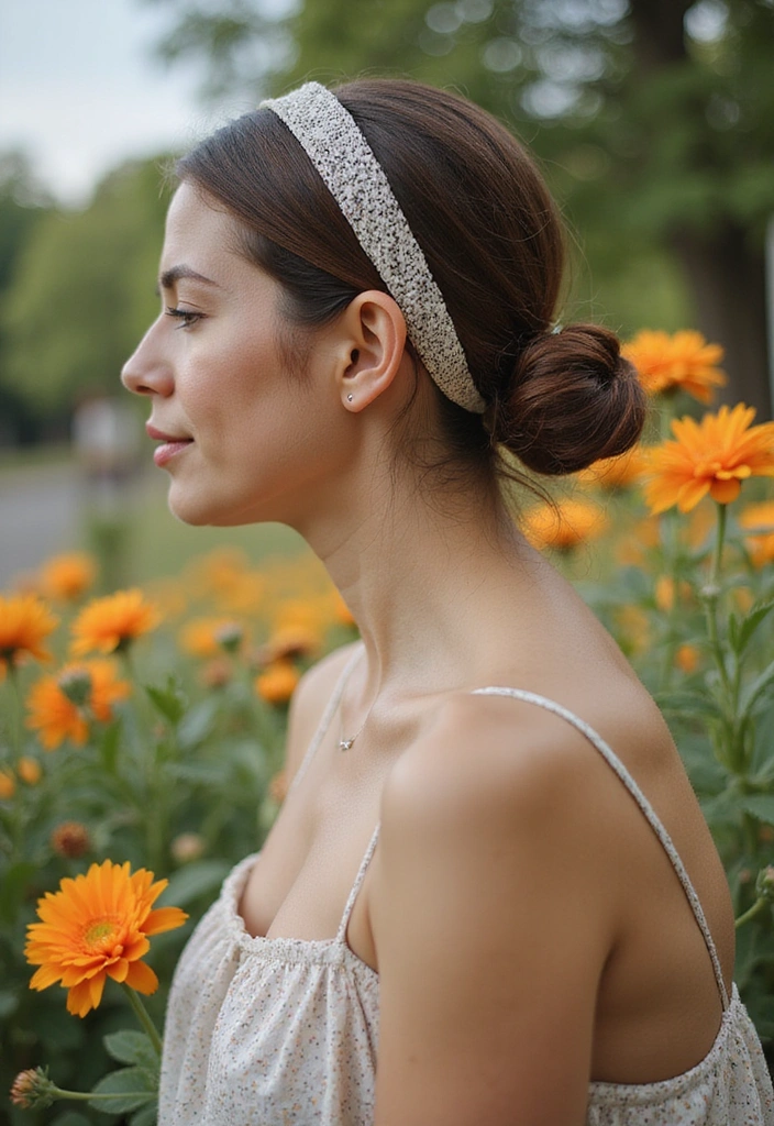 21 Sports Hairstyles That Are So Easy, You’ll Wonder How You Lived Without Them! - 15. Sleek Bun with Headband