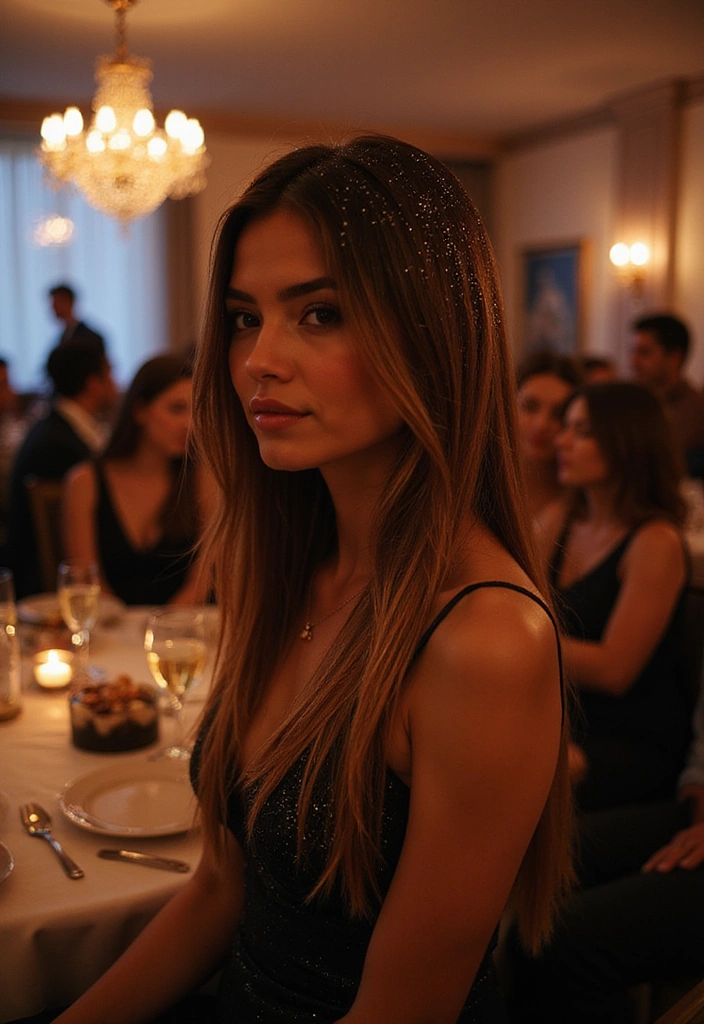 21 Straight Hairstyles That Will Transform Your Look in Minutes! - 21. Straight Hair with Glitter