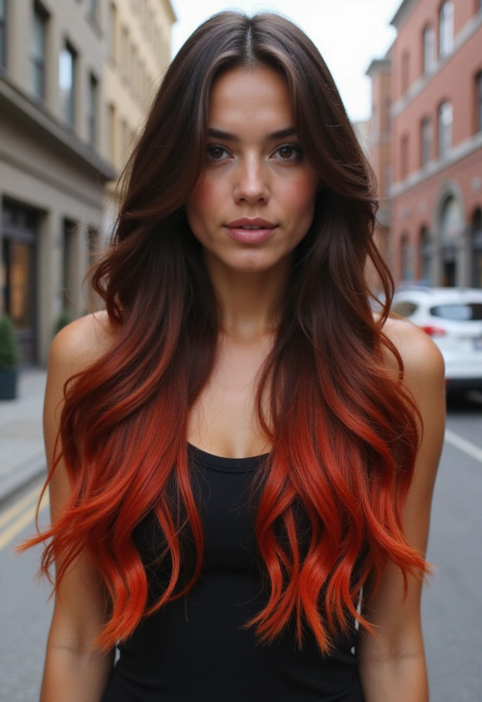 21 Jaw-Dropping Brown Hair Styles for Every Occasion (You’ll Love #15!) - 9. Bold Red Brown Ombre