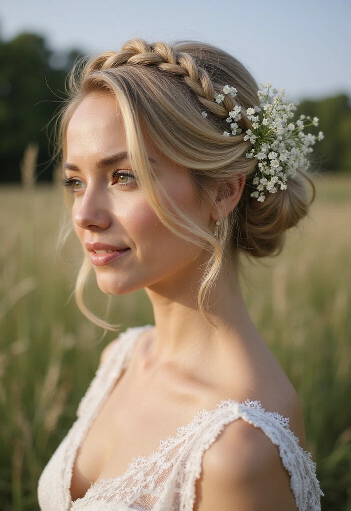 21 Boho Hairstyles That'll Transform Your Look in Minutes (You Won't Believe #7!) - 19. Soft Updo with Braid Detail