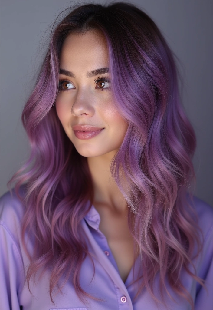 21 Stunning Light Brown Hair Ideas You’ll Want to Try ASAP (Number 13 Is a Game Changer!) - 12. Cool Light Brown with Violet Hues