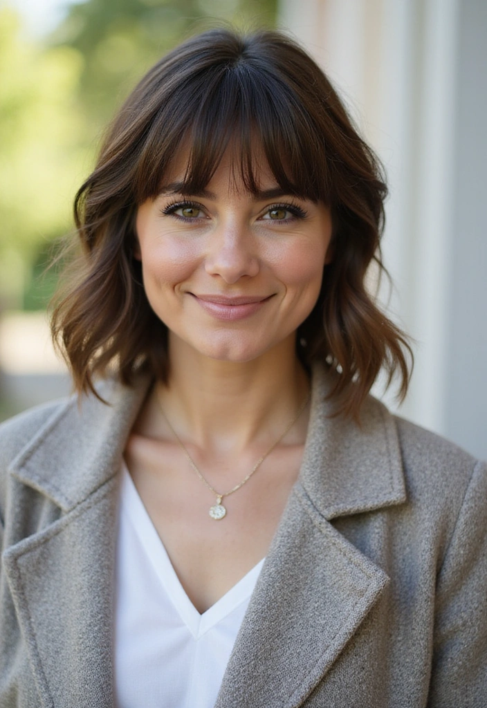 21 Mom Haircuts That'll Make You Look Fabulous in Just Minutes (You Won't Believe #5!) - 17. Textured Layers with Bangs