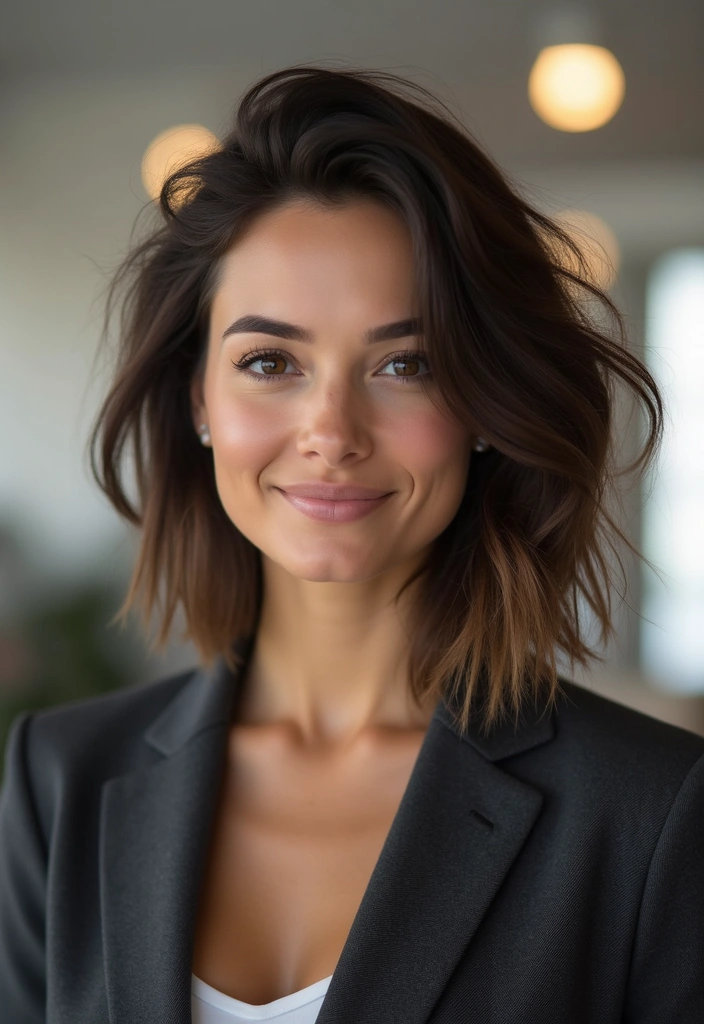 21 Perfectly Chic Hairstyles for Work That Are Totally Office-Approved (Wait Until You See #3!) - 2. Textured Lob