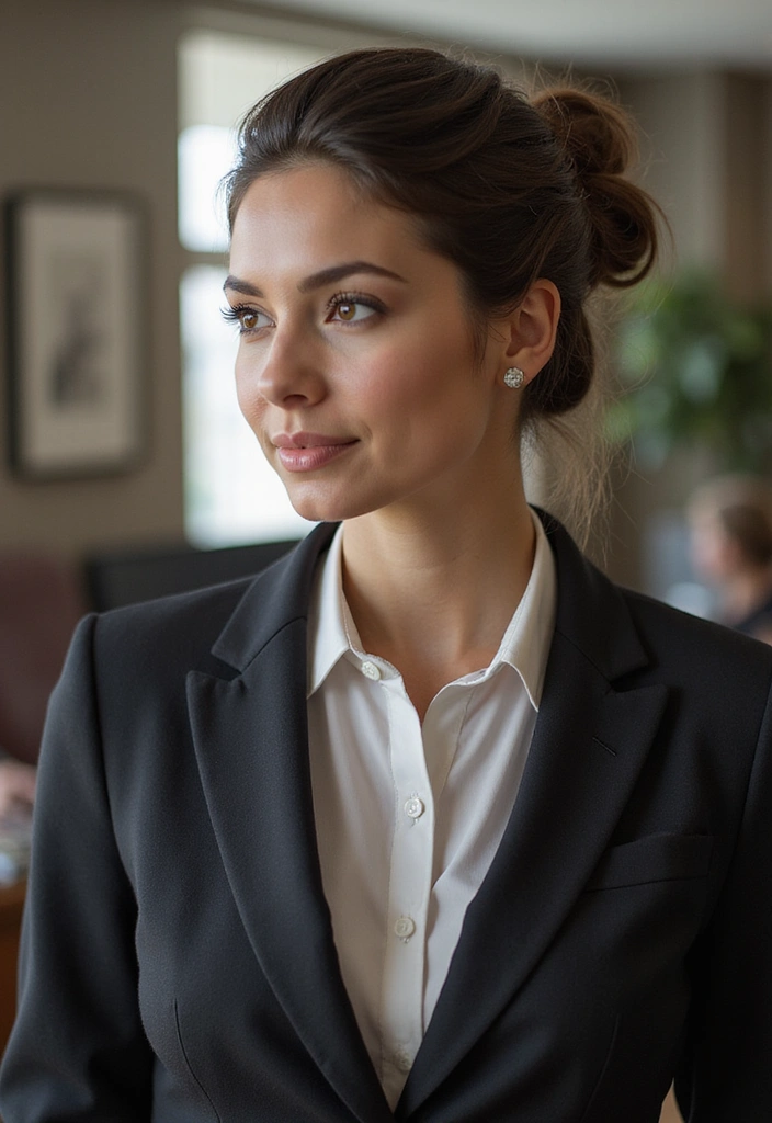 21 Perfectly Chic Hairstyles for Work That Are Totally Office-Approved (Wait Until You See #3!) - 12. Elegant Updo