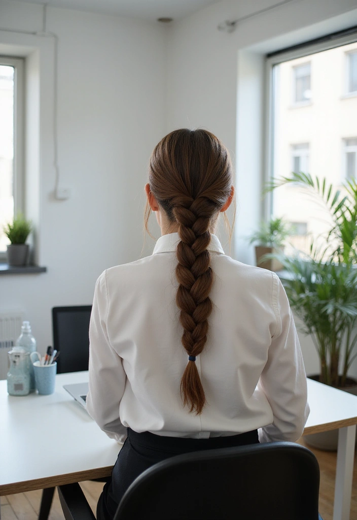 21 Easy Hairstyles for the Office That'll Boost Your Confidence (Try #5 Today!) - 3. Classic French Braid