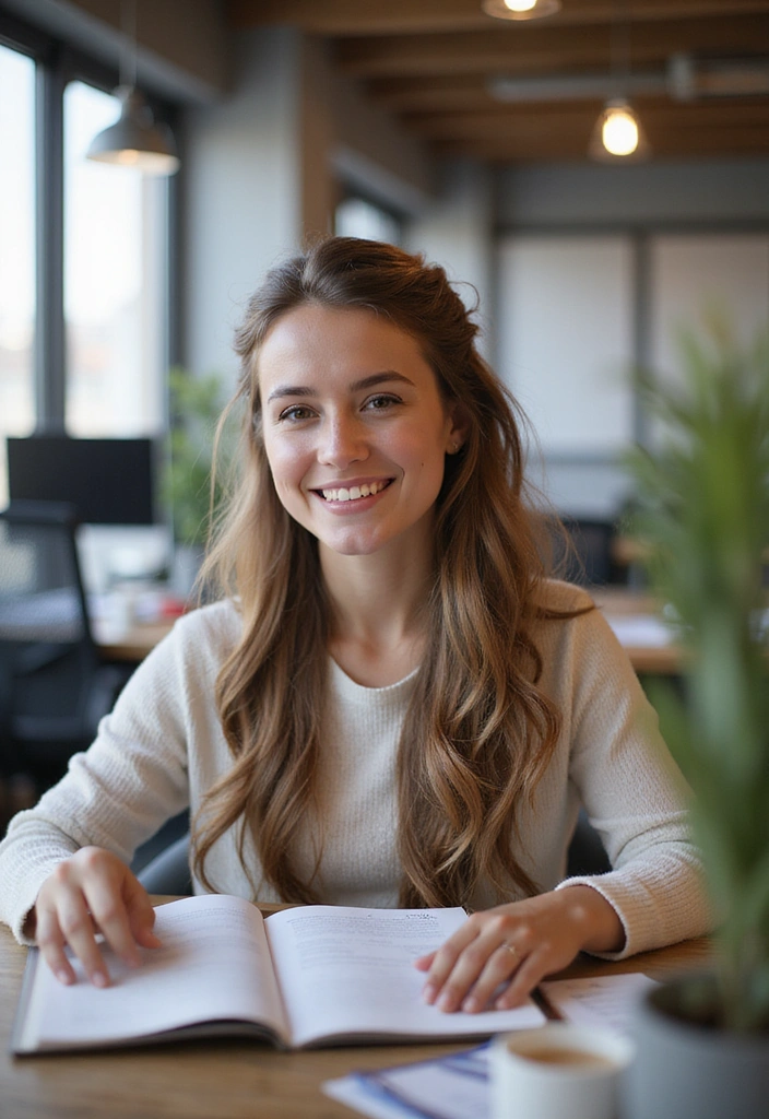 21 Stunning Work Hairstyles for Long Hair to Elevate Your Office Game! - 21. Side Knot with Loose Hair