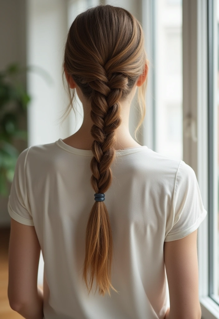 21 Stunning Work Hairstyles for Long Hair to Elevate Your Office Game! - 8. Elegant Dutch Braid Ponytail