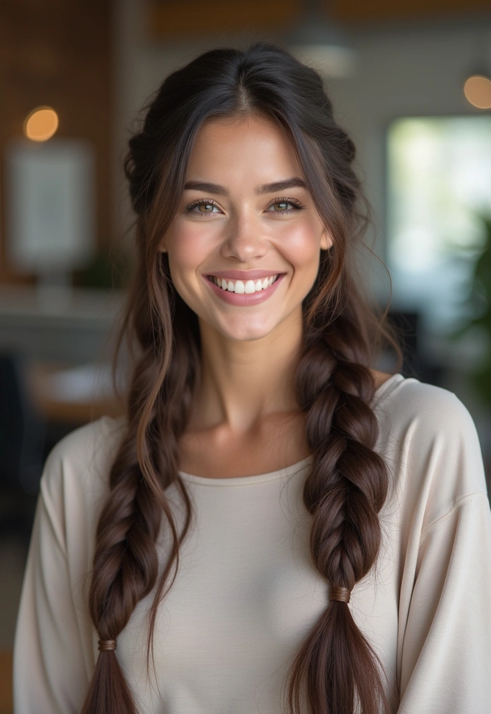 21 Stunning Work Hairstyles for Long Hair to Elevate Your Office Game! - 12. Waterfall Braid