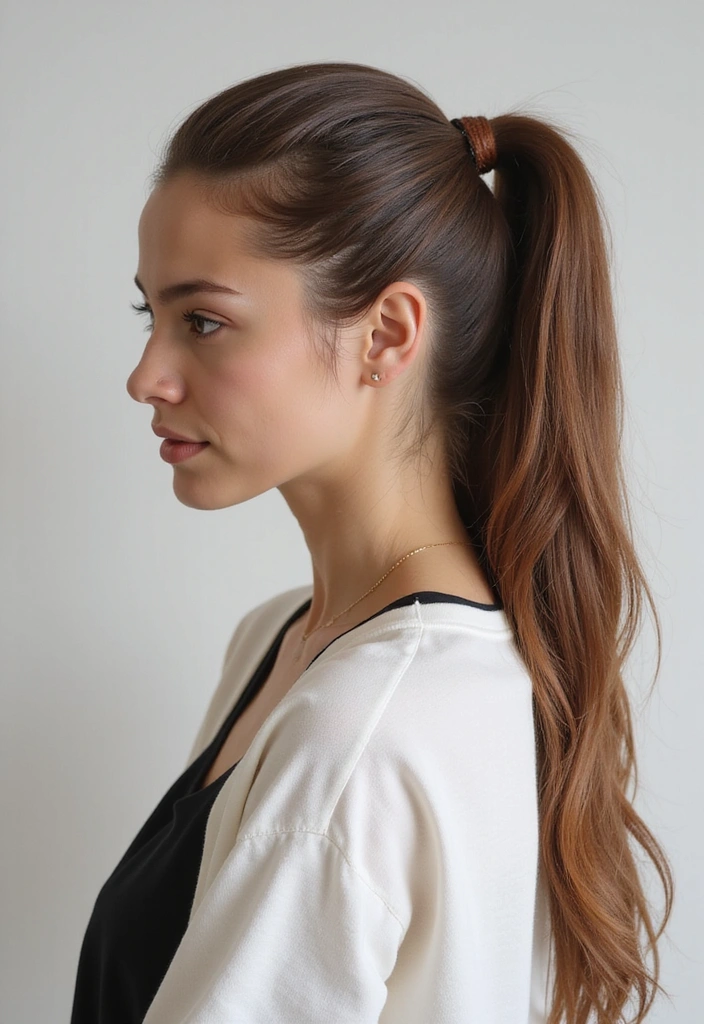 21 Cute Hairstyles That Will Make You the Trendsetter of the Year! - 4. Sleek Ponytail