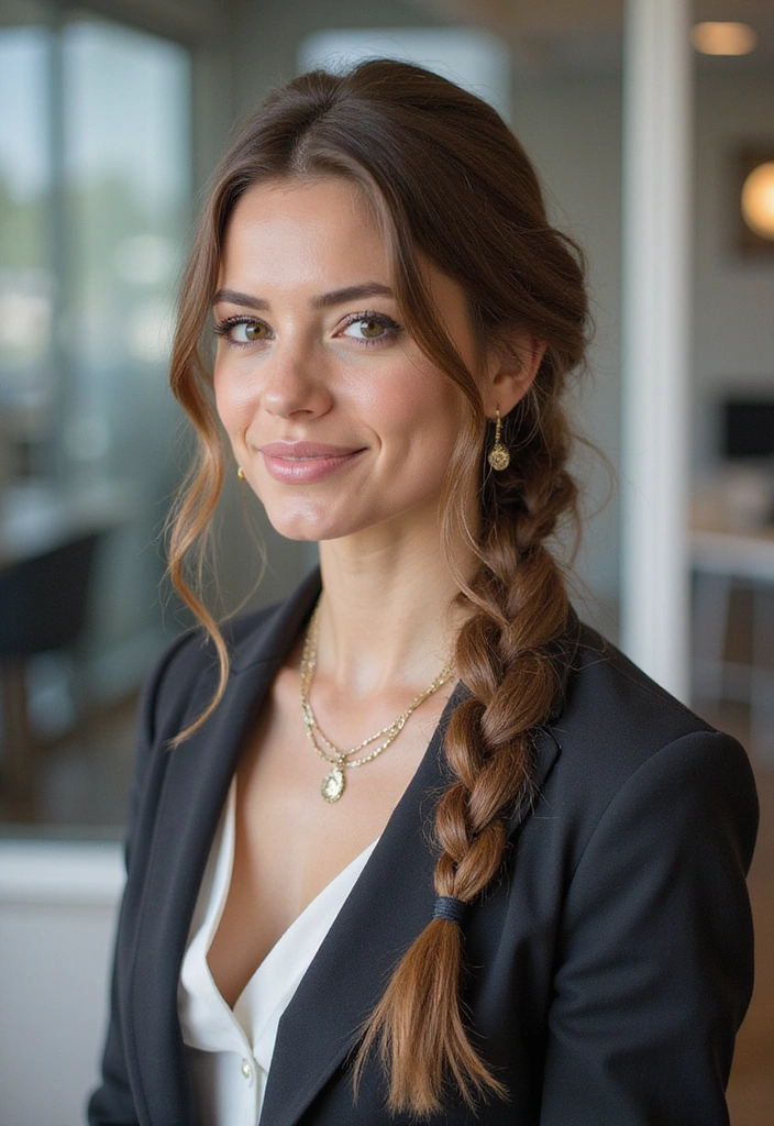 21 Cute Work Hairstyles That'll Have Your Coworkers Asking for Your Secret! - 17. Loop Braid
