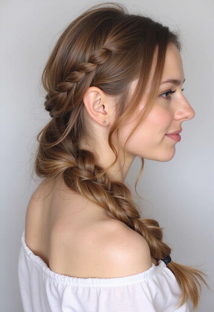 21 Work Hairstyles for Medium Hair That Will Get You Noticed! - 13. Low Side Braid