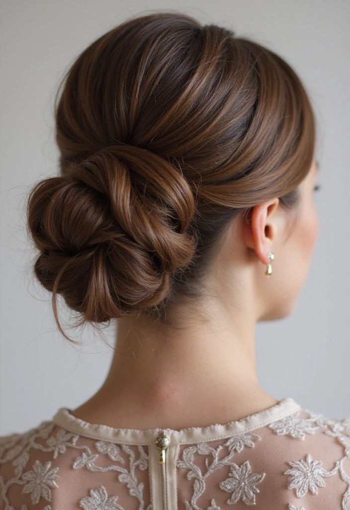 21 Work Hairstyles for Medium Hair That Will Get You Noticed! - 15. Chignon with a Twist
