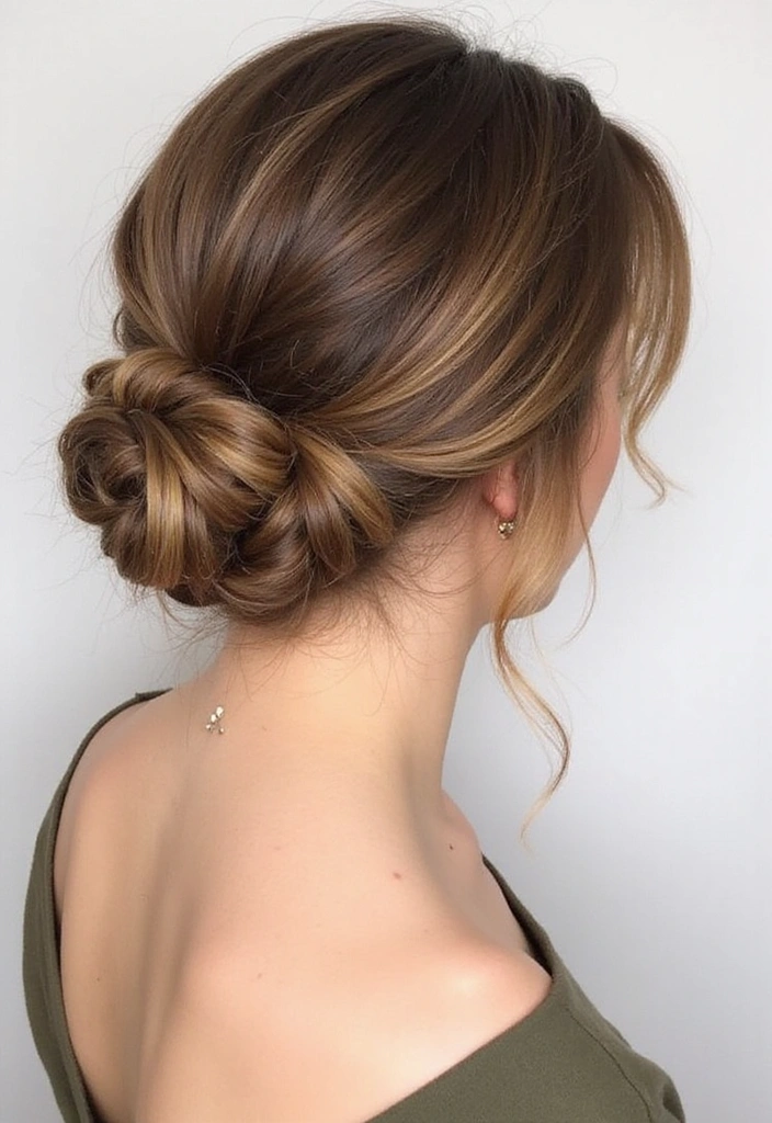 21 Work Hairstyles for Medium Hair That Will Get You Noticed! - 20. Twisted Low Bun