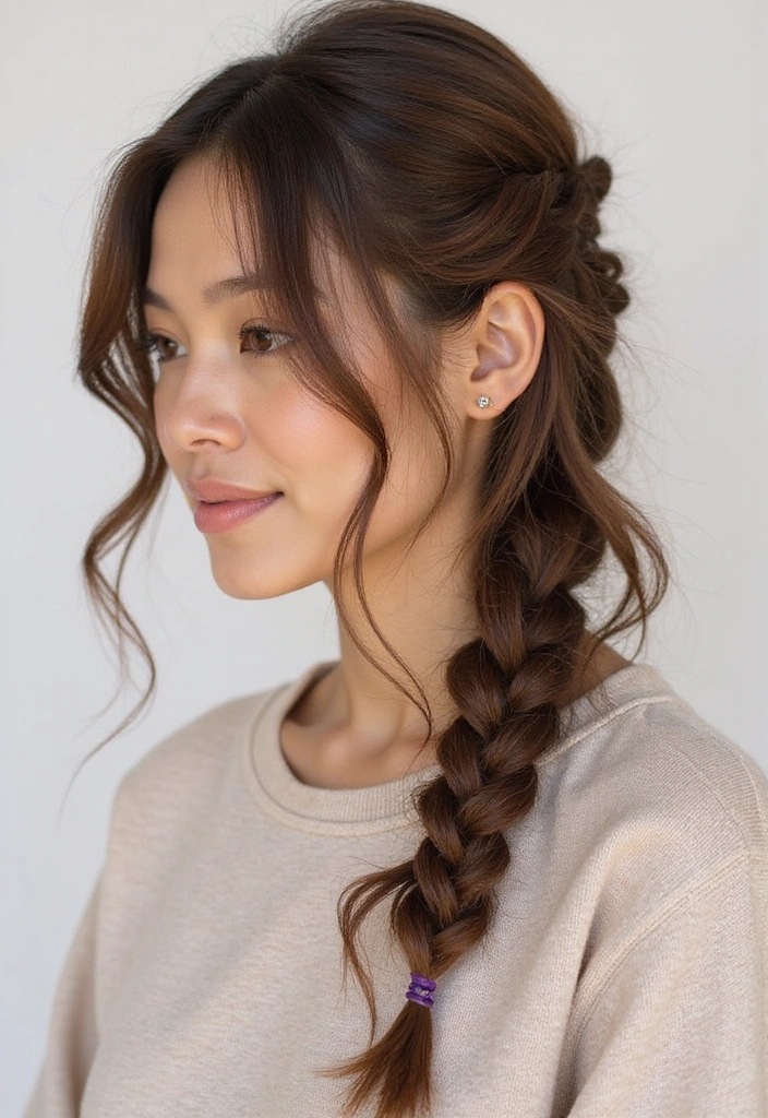 21 Work Hairstyles for Medium Hair That Will Get You Noticed! - 17. Low Messy Braid