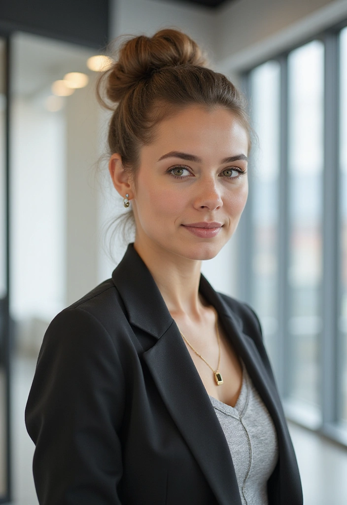 21 Stunning Professional Hairstyles for Work That'll Turn Heads! - 19. Knotted Updo