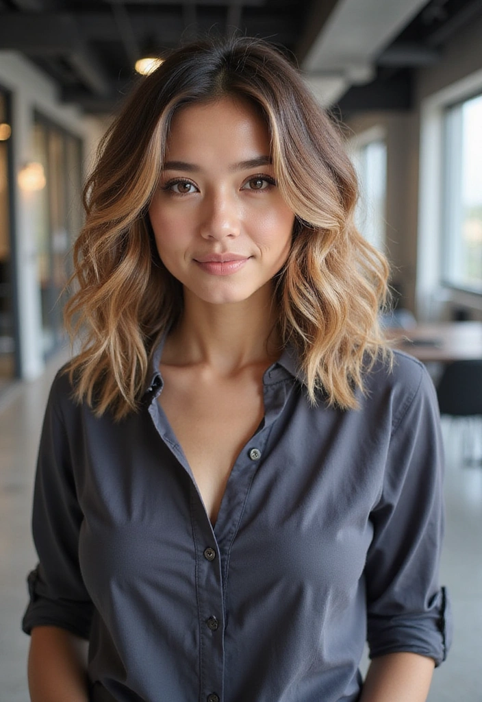 21 Stunning Professional Hairstyles for Work That'll Turn Heads! - 2. Wavy Lob