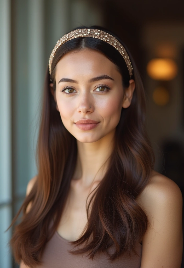 21 Stunning Professional Hairstyles for Work That'll Turn Heads! - 16. Smooth Hair with Headband