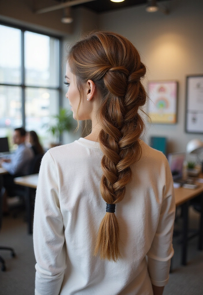 21 Stunning Professional Hairstyles for Work That'll Turn Heads! - 14. Chic Fishtail Braid