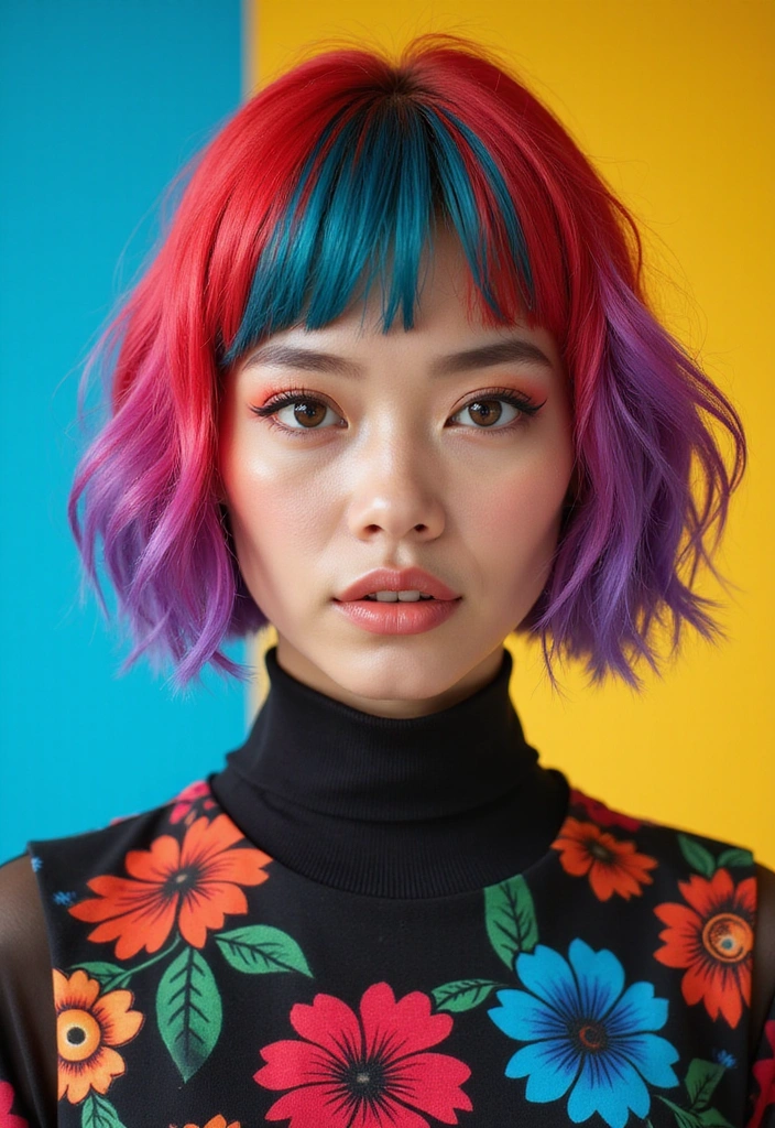 21 Stunning Bob Hairstyles That Will Transform Your Look Instantly! - 20. Bold Color Bob